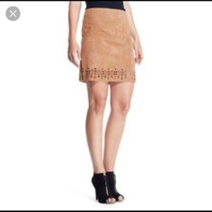 70s-inspired faux suede miniskirt